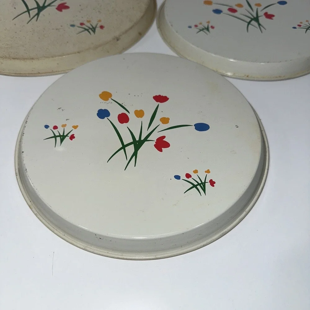 3 Vintage‎ MCM Walmart 1950's Stovetop Covers Tulip